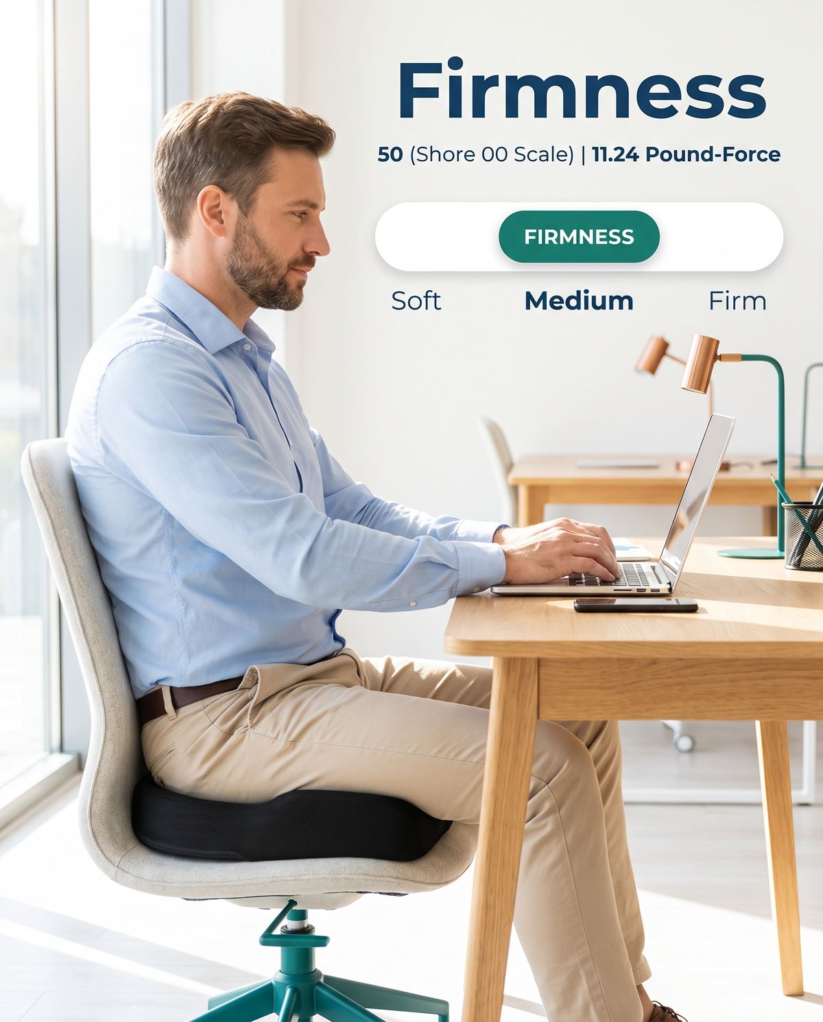 SpineSway Memory Foam Seat Cushion
