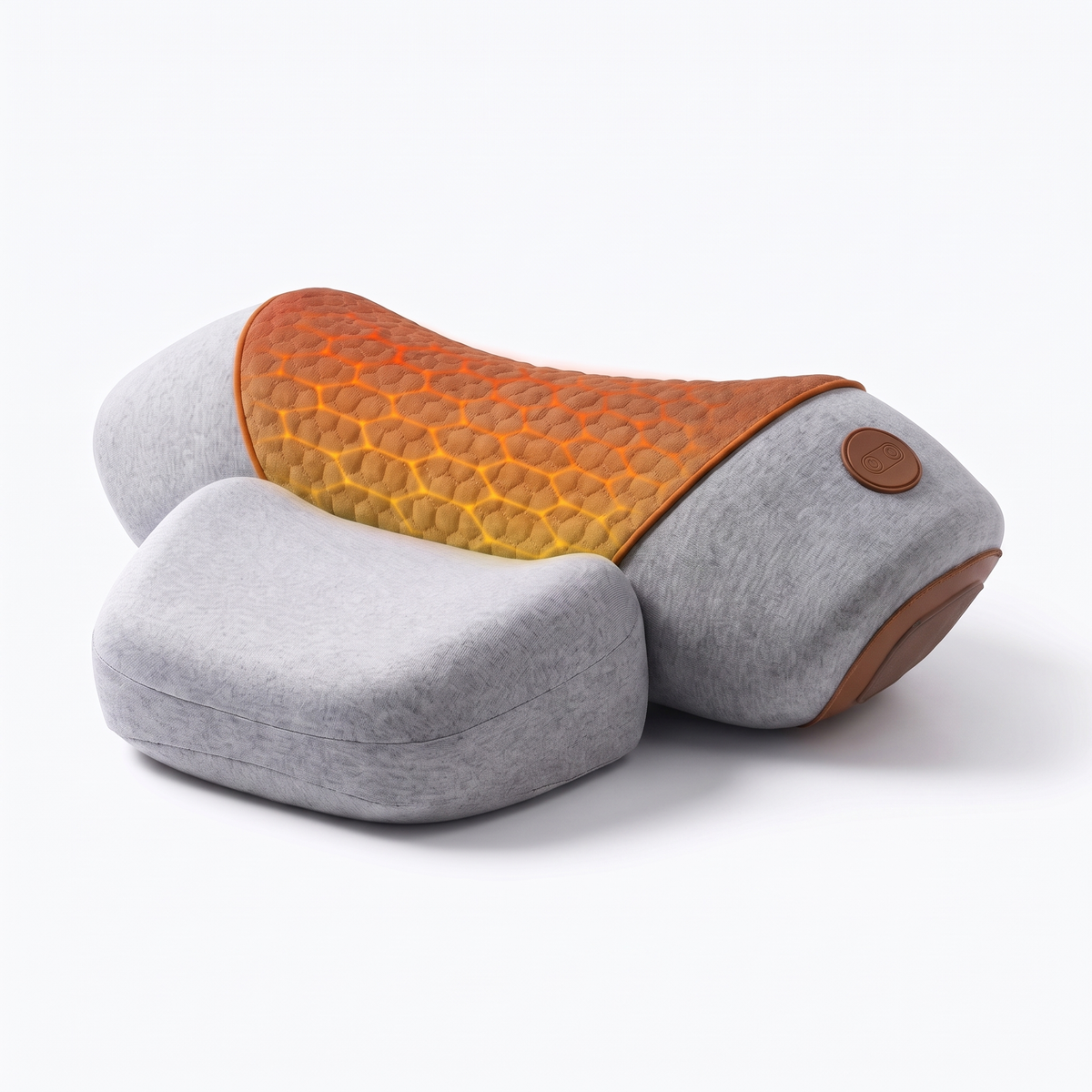 SpineSway Quad Fusion Neck Massager product view with heat on