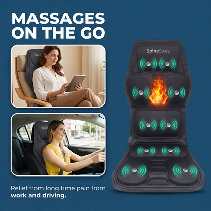 SpineSway™ Back Massage Seat Cushion with Heat & Cooling