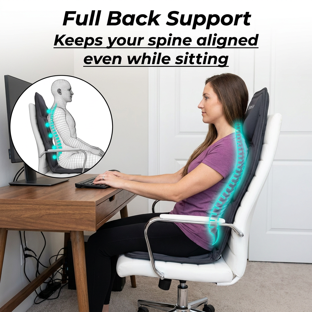 SpineSway™ Back Massage Seat Cushion with Heat & Cooling
